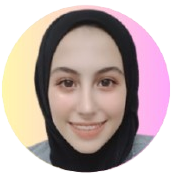 portrait of ouassima with a colorful background